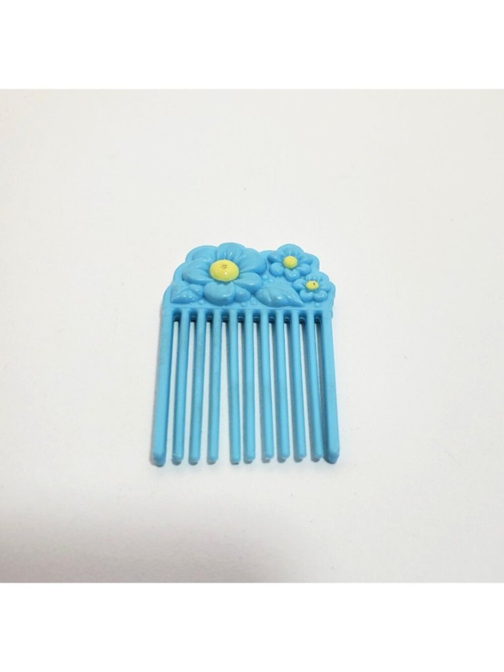 My Little Pony Lily Flutter Comb Pick G1 Blue Yellow Flowers Vintage 80s - Picture 6 of 7